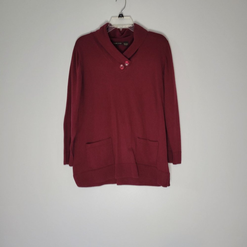 Jean Pierre, XL, burgundy sweater